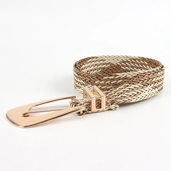 Ceinture tressée en or pour femmes