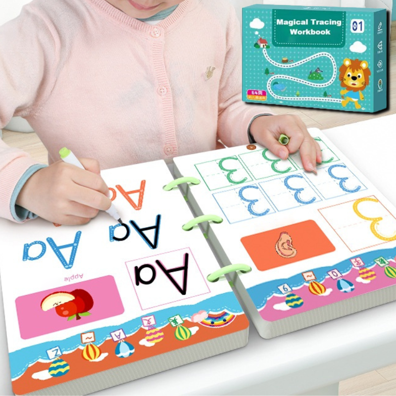 Fun Art Cahier d'exercices réutilisable pour le suivi