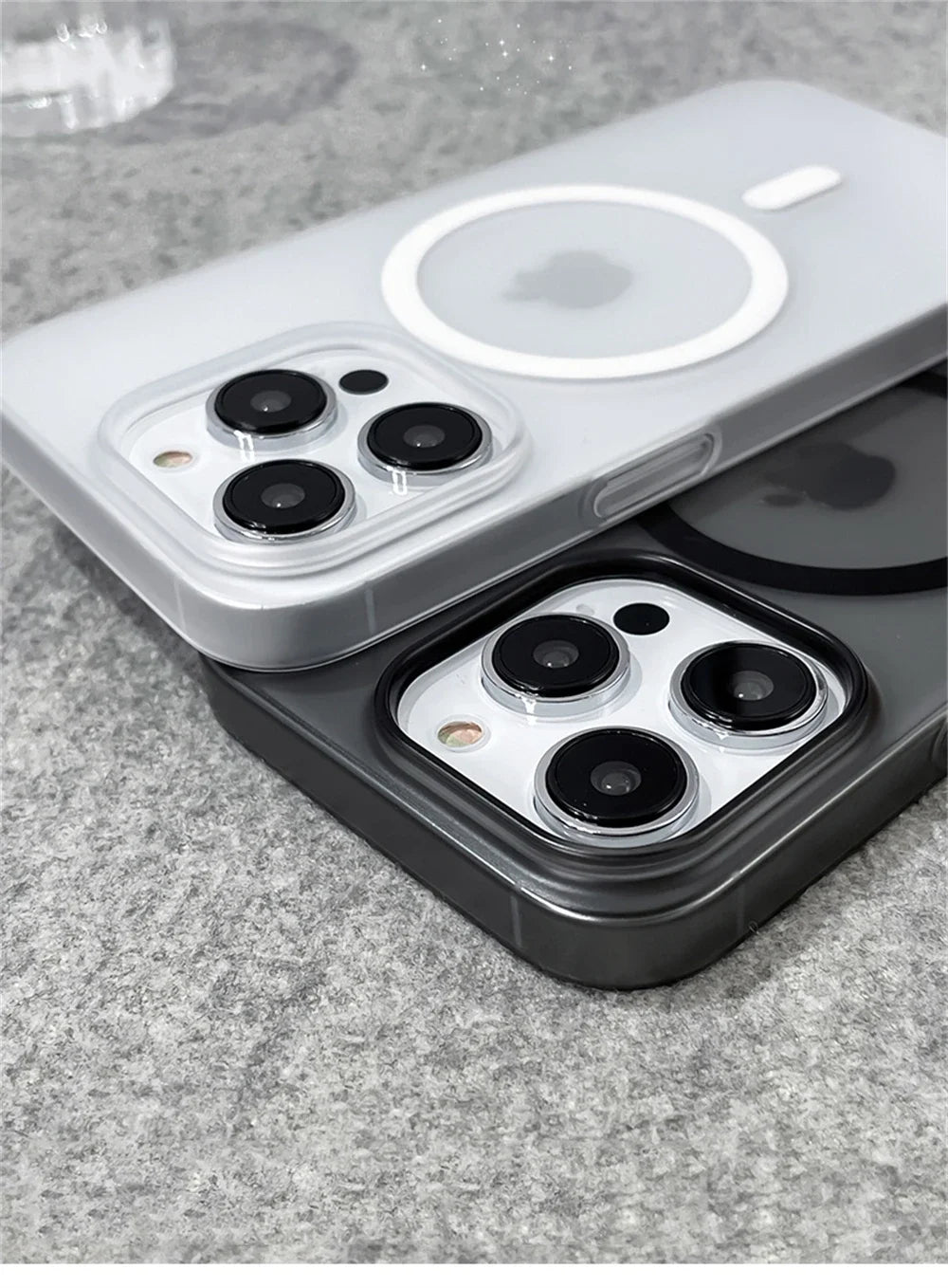 Étui magnétique ultrafin et transparent pour iPhone