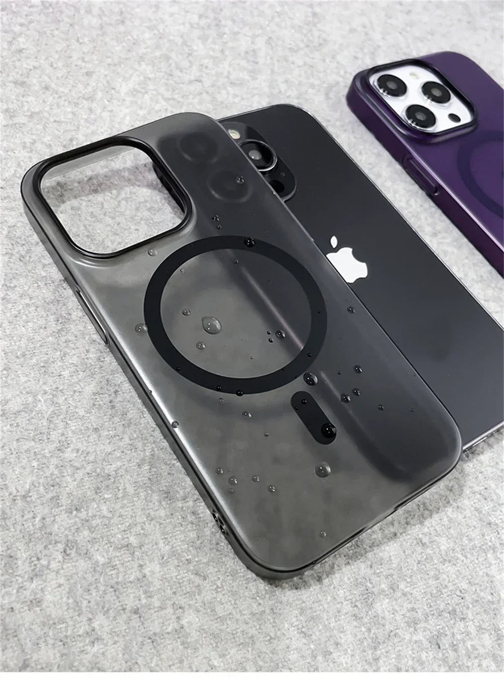 Étui magnétique ultrafin et transparent pour iPhone