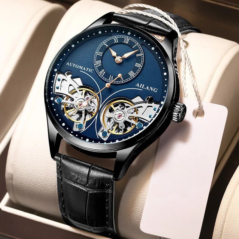 Montre mécanique lumineuse à double tourbillon