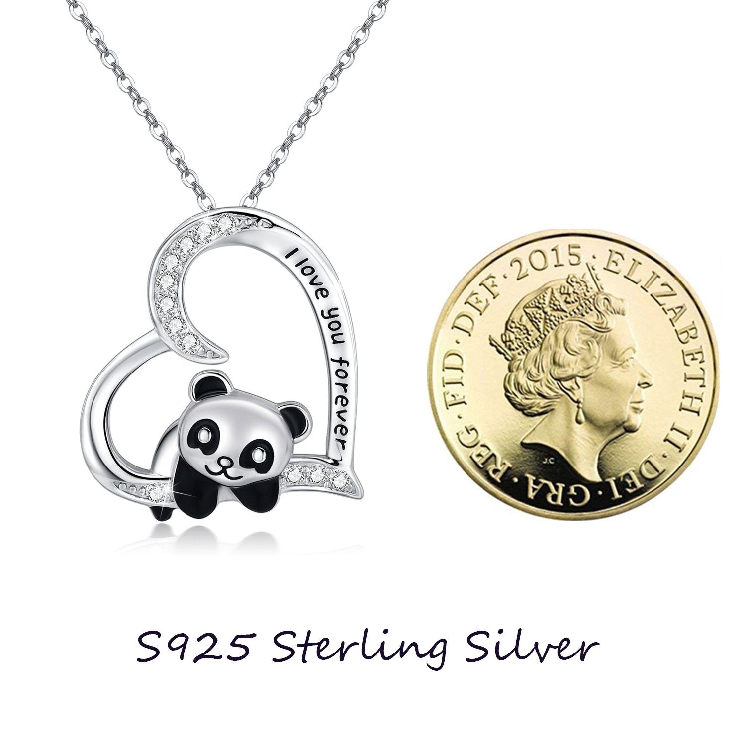 Collier Panda en argent sterling
