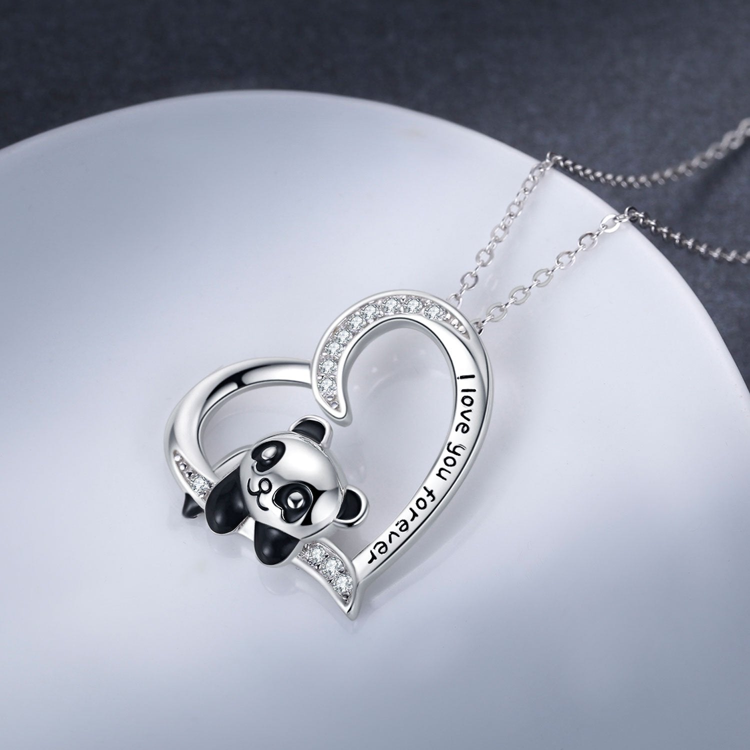 Collier Panda en argent sterling