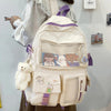 Grand sac à dos en toile multi-poches