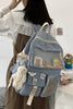 Grand sac à dos en toile multi-poches