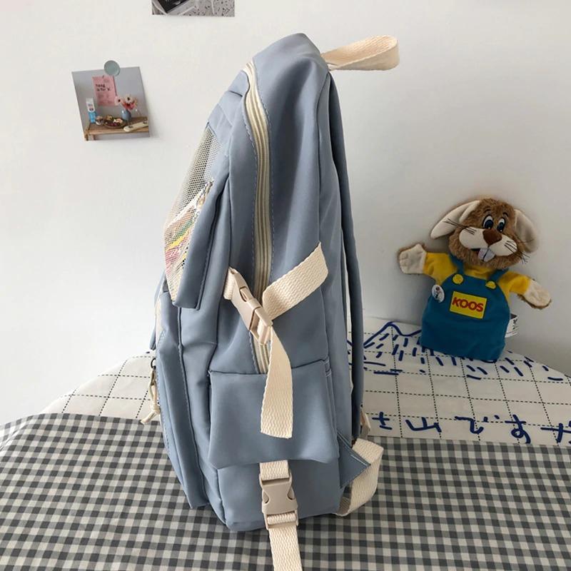 Grand sac à dos en toile multi-poches