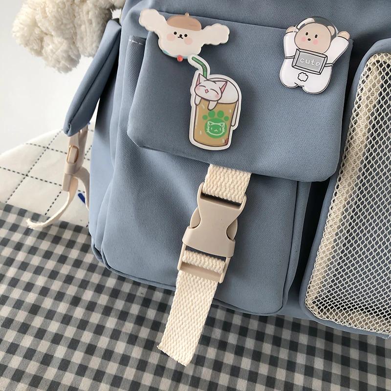 Grand sac à dos en toile multi-poches