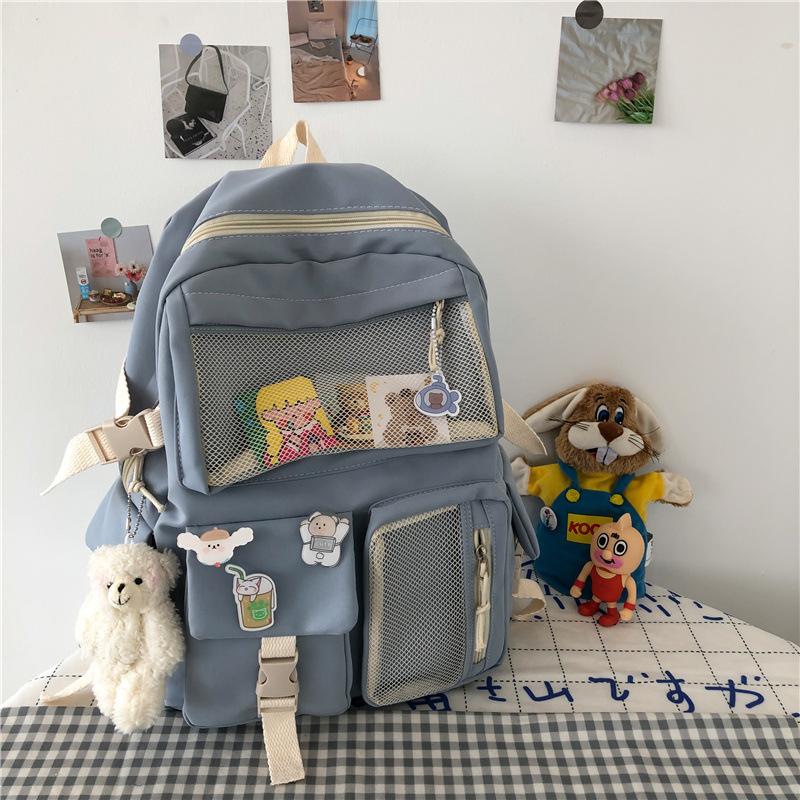 Grand sac à dos en toile multi-poches