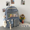 Grand sac à dos en toile multi-poches