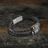 Bracelet classique en cuir tressé en acier inoxydable04 | Gthic.com