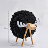Renne/Mouton Décoration en bois faite à la main + Set de sous-verres en feutre 12 pièces