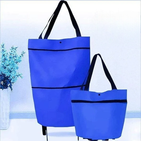 Sac trolley pliable 2 en 1 pour les courses