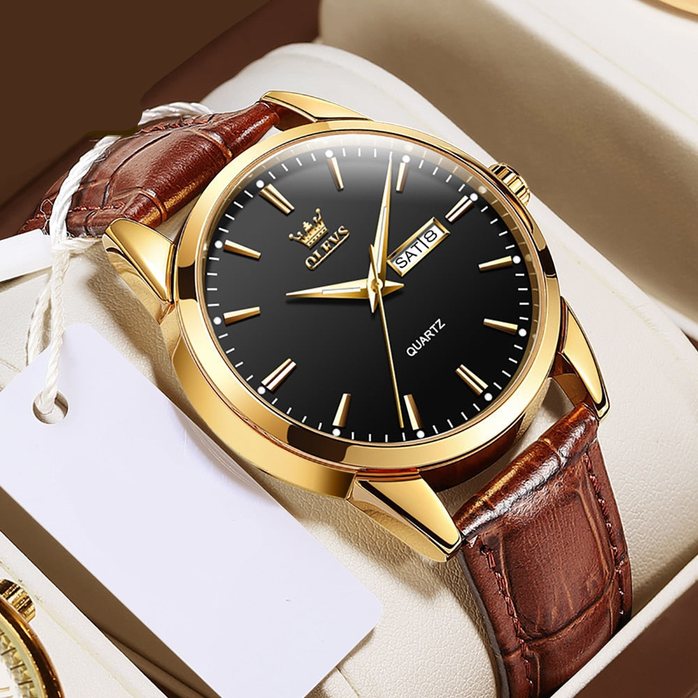 Montre de luxe en cuir pour entreprises