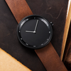 Montre en cuir minimaliste à quartz pour hommes