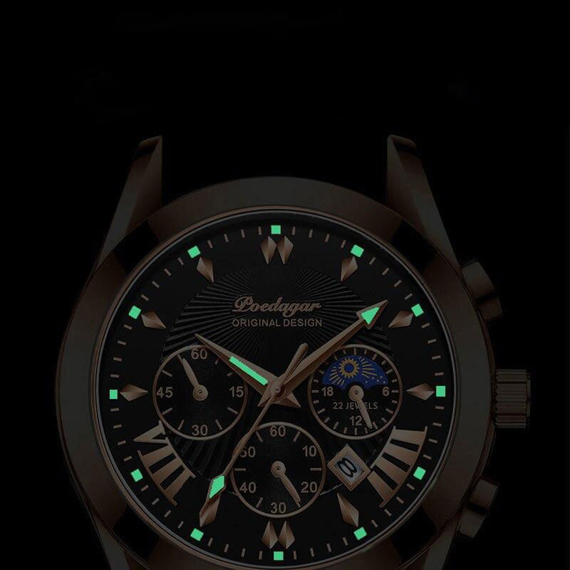 Montre de luxe avec bracelet en cuir