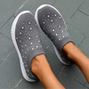 Chaussures de marche gaufrées en cristal pour femmes