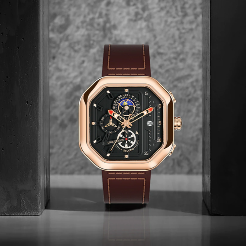 Montre chronographe à quartz étanche de luxe