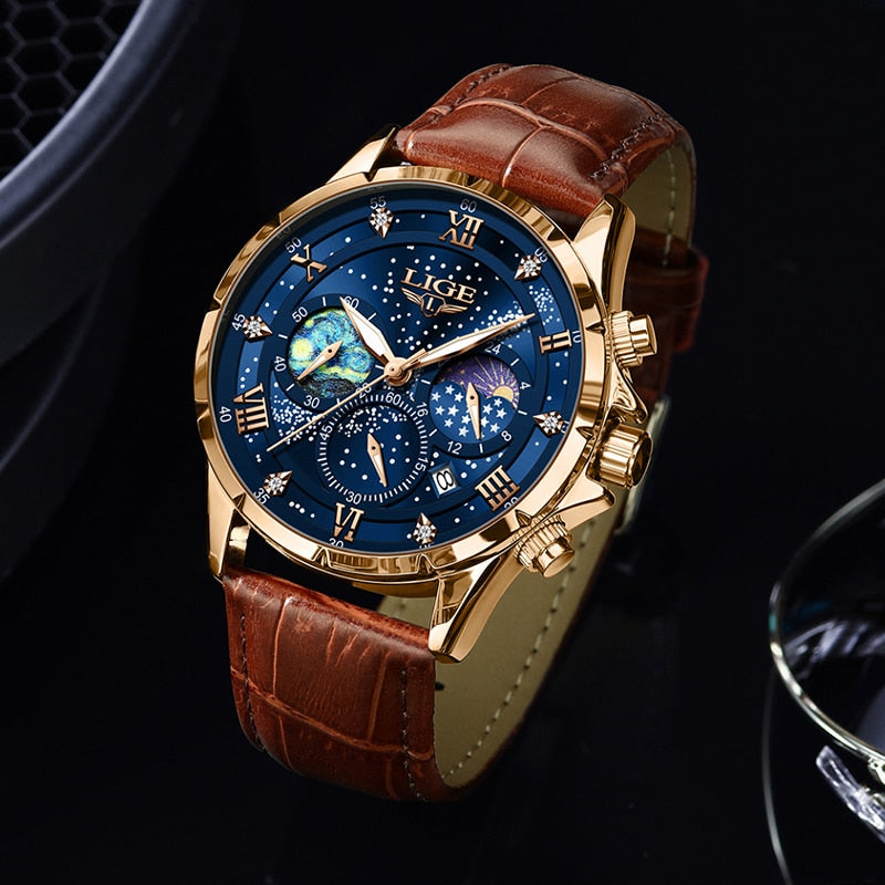 Elégante montre Moonphase