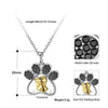 Collier en argent sterling avec pendentif patte de chien - Dog Savant