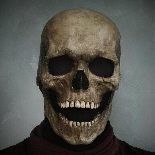 Tête de mort Skullmaske Med Fuldt Hoved