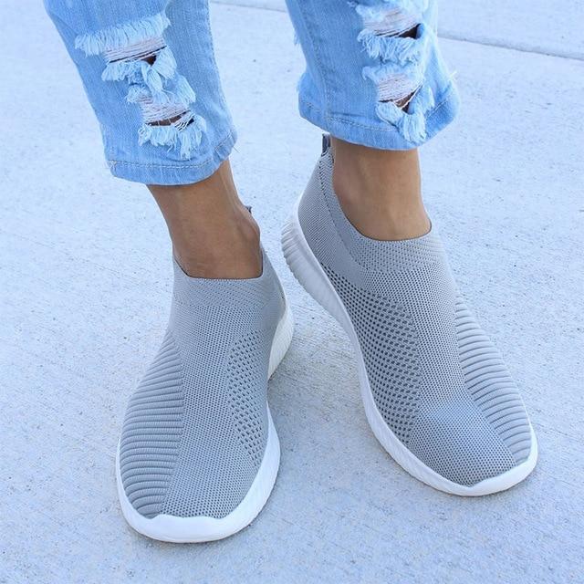Chaussures de marche gaufrées en cristal pour femmes