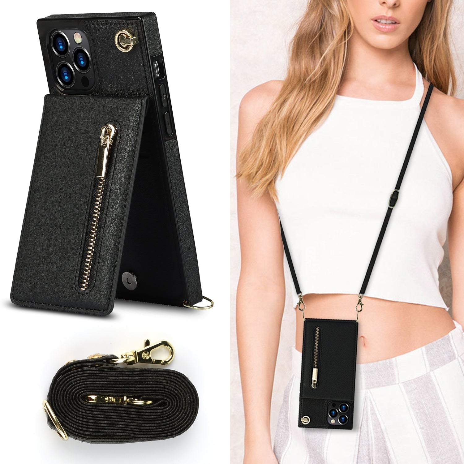 Sac à bandoulière pour téléphone à étui sécurisé
