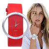 Montre à quartz élégante à cadran transparent