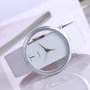 Montre à quartz élégante à cadran transparent