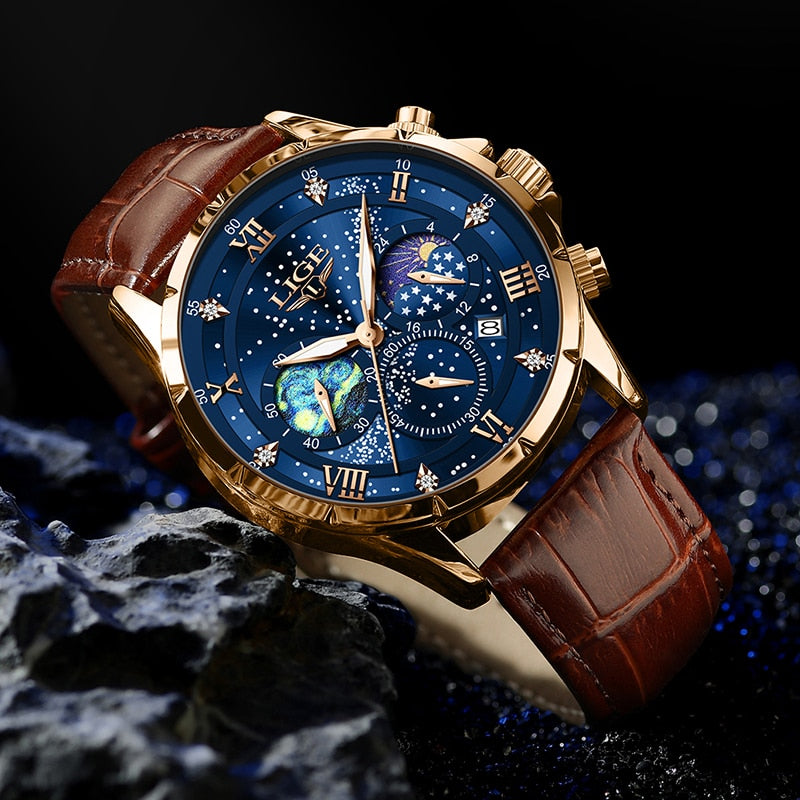 Elégante montre Moonphase