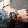 Montre calendrier multifonctionnelle à quartz