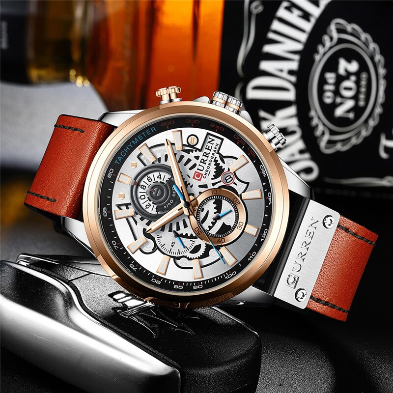 Montre calendrier multifonctionnelle à quartz
