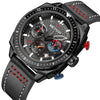 Montre à quartz de luxe, étanche, à chronographe et à sport