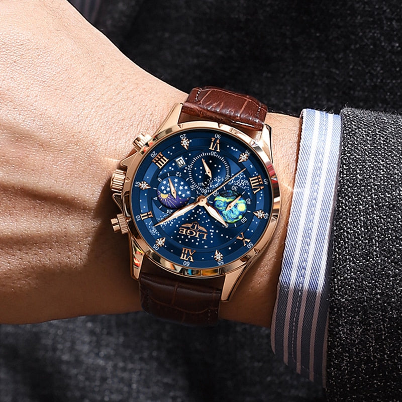 Elégante montre Moonphase
