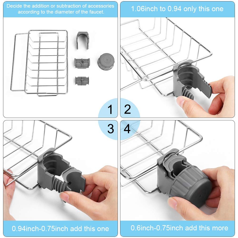Support de robinet en acier inoxydable Un accessoire de rangement parfait pour votre cuisine