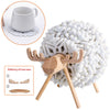 Renne/Mouton Décoration en bois faite à la main + Set de sous-verres en feutre 12 pièces