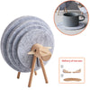 Renne/Mouton Décoration en bois faite à la main + Set de sous-verres en feutre 12 pièces