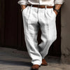 Pantalon ample en coton et lin pour hommes